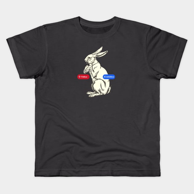 Follow/Unfollow the White Rabbit Kids T-Shirt by sticks and bones vintage